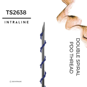INTRALINE® PDO Threads TS2638- Double Spiral 26G 38/50mm 7-0x2 (20 pack)